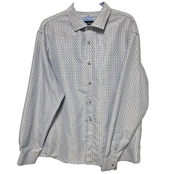 Alex Vando Other - Alex Vando Premium Button-Up Shirt Men's XL Long Sleeve Blue Micro Print